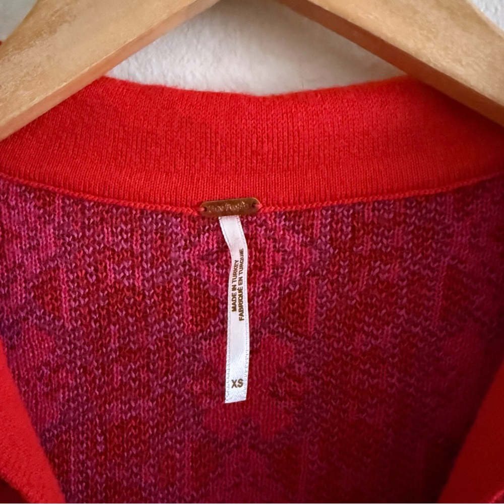 Free People Kitt Red Mini Dress Size XS - Picture 4 of 7